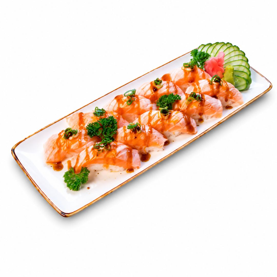 Niguiri Salmón Flambeado x10: imagen 1