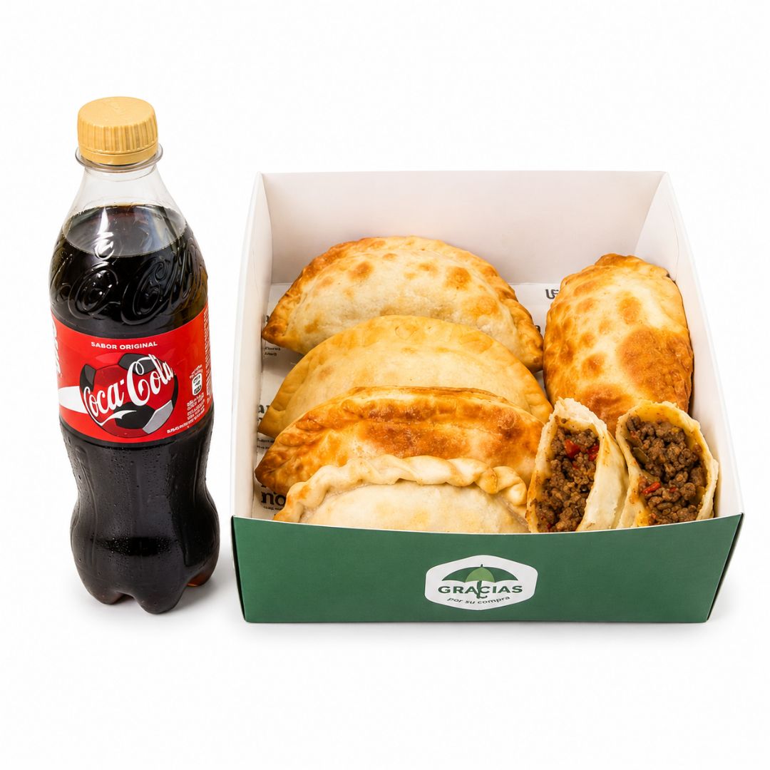 Promo - Caja de Empanadas 6und + Coca Cola 500ml: imagen 1