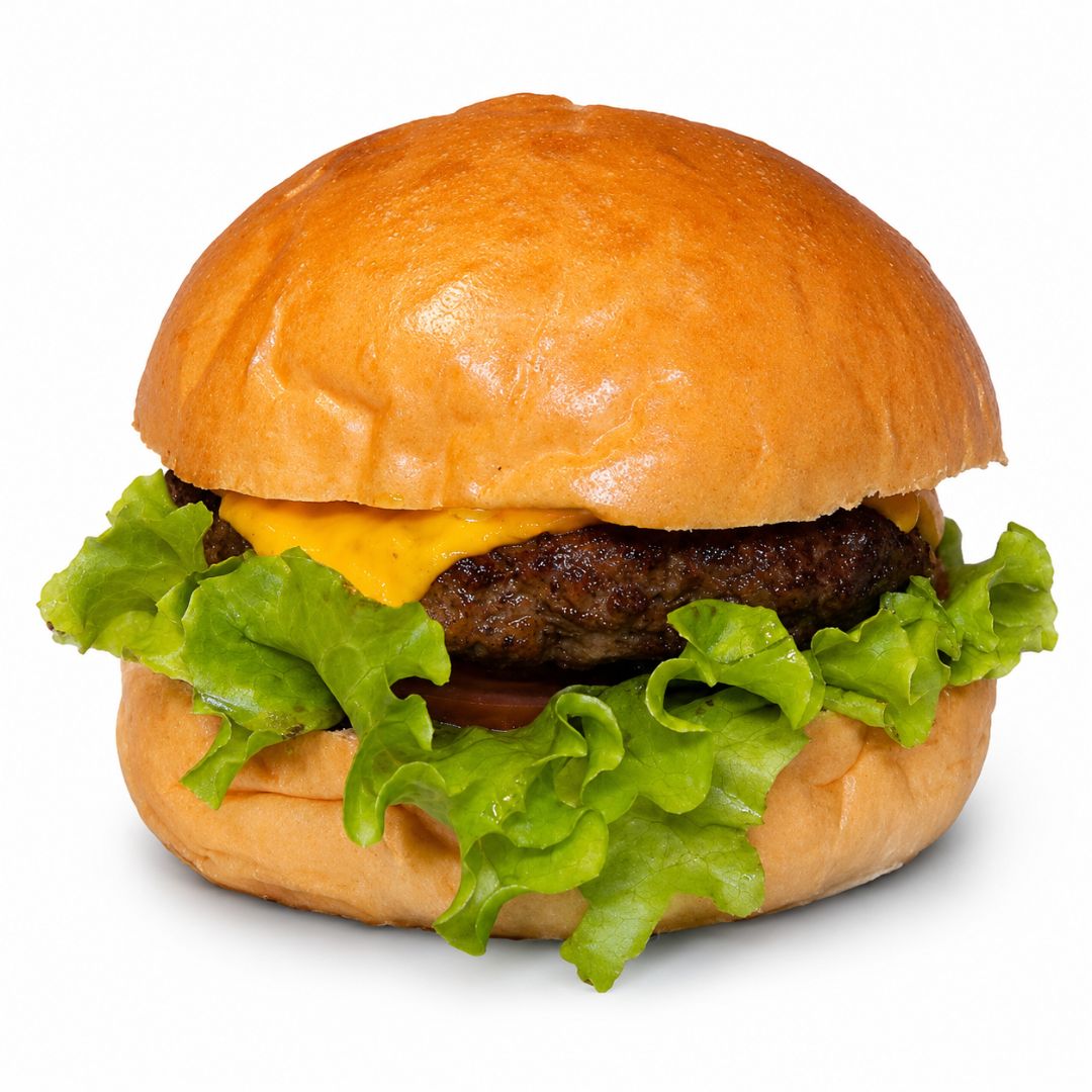 Hamburguesa de Carne con Papas Fritas: imagen 1